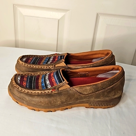 Twisted X slip on driving moc shoe WXC0005 size 9 aztec - Picture 6 of 12